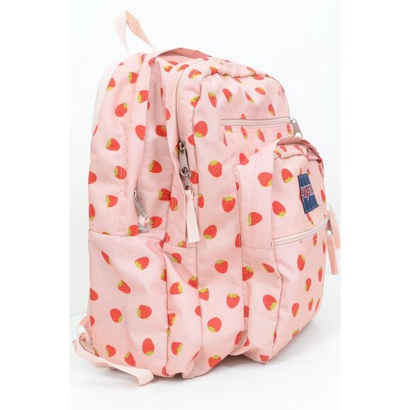 JanSport Strawberry Shower Big Student 17.5" Backpack School Bag Daypack - Picture 5 of 12